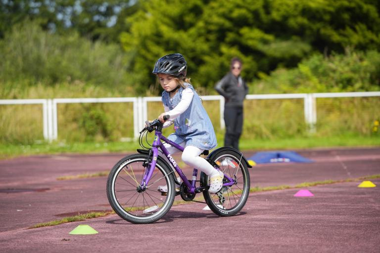 Girl on a bike