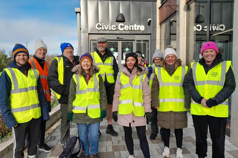 Walk leaders in Hi-Vis vests