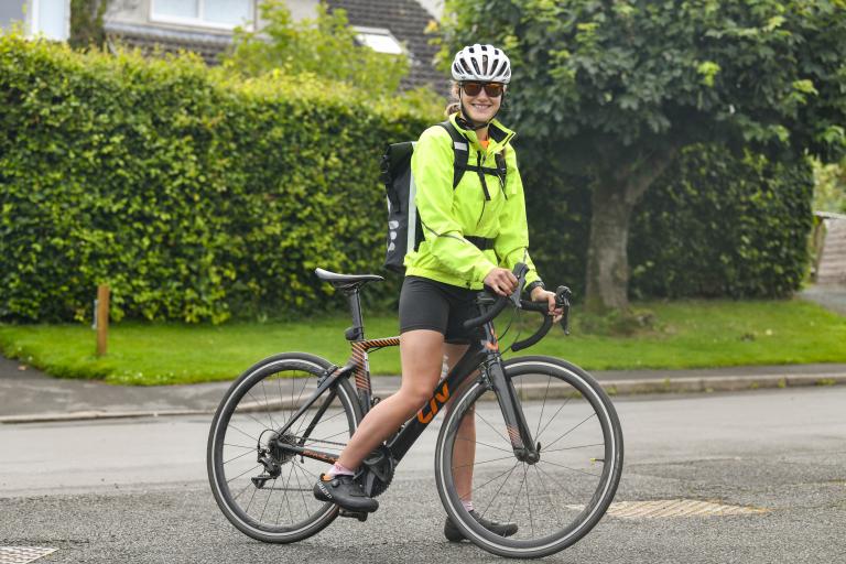 Woman on a bike
